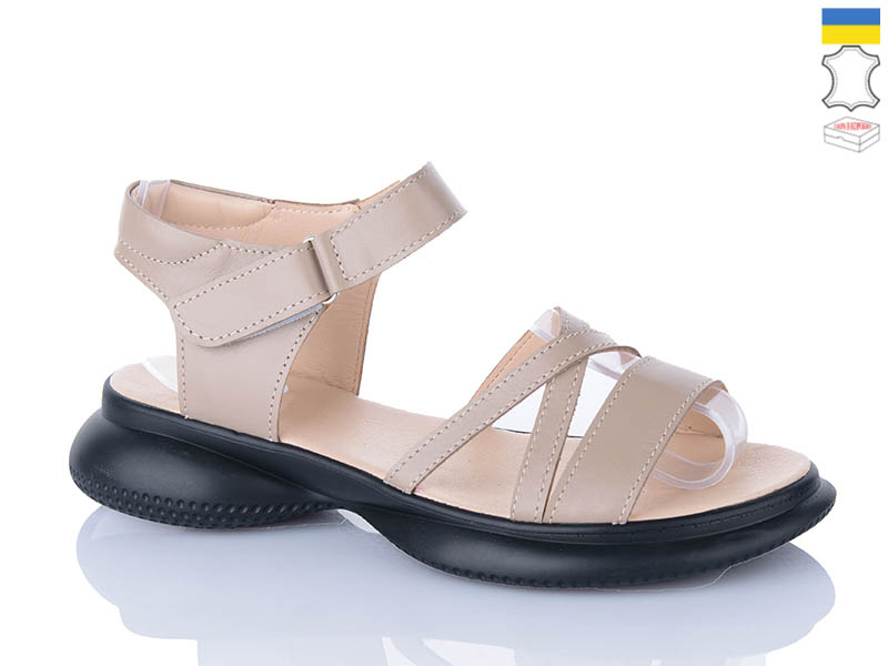 Босоножки Sali (36-40) 115 капучино чор-п. (лето)