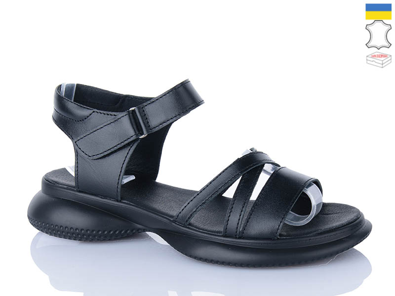 Босоножки Sali (36-40) 115 чорний к чор-п. (лето)
