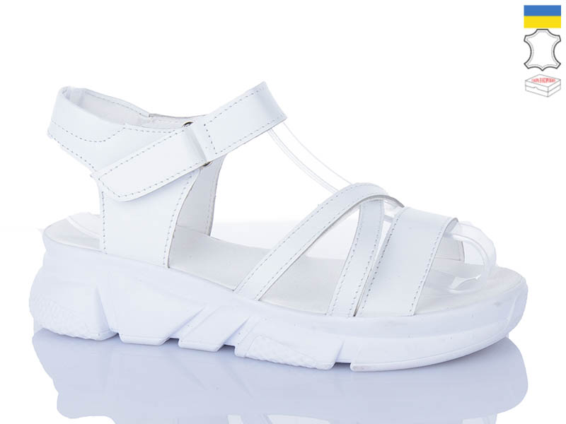 Босоножки Sali (36-40) 116 білий біл-п. (лето)