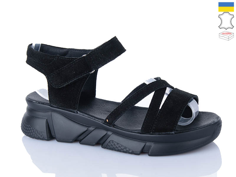 Босоножки Sali (36-40) 116 чорний з чор-п. (лето)