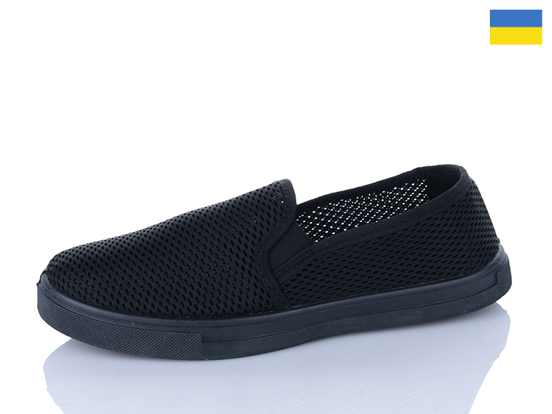 Слипоны RGP (40-45) Мокасини чорний (лето)