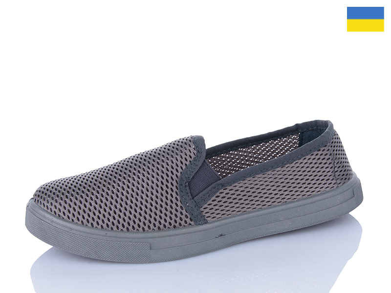 Слипоны RGP (40-45) Мокасини сірий (лето)