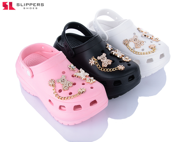 Кроксы Slipers (36-41) 8829 mix (лето)