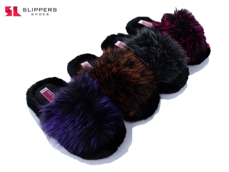 Тапочки Slipers (36-41) 8176 mix (зима)