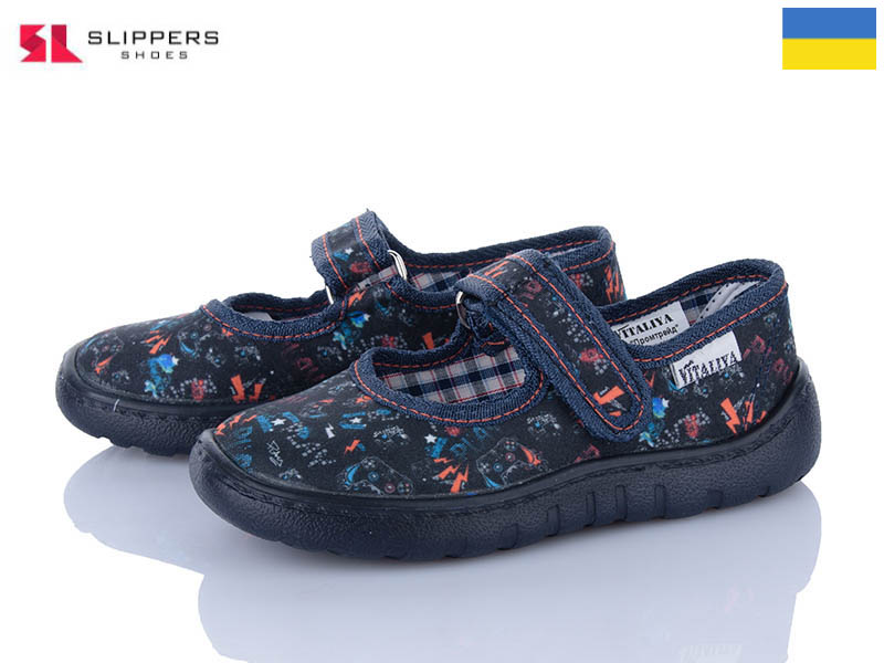 Тапочки Slipers (23-27) Дит.сад play т.синій (деми)