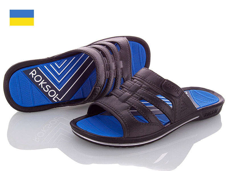 Шлепанцы Dago (41-45) Roksol ММ1-1 черный (лето)