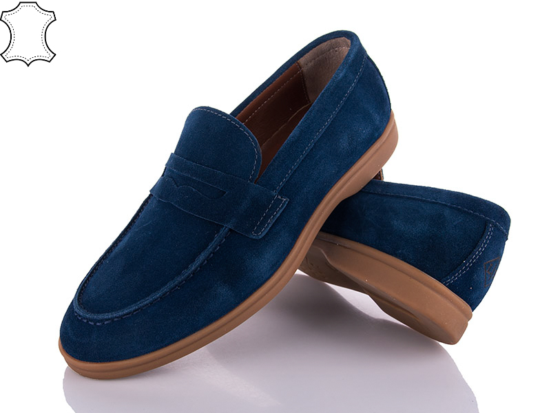 Туфли Mona Liza (40-44) 001 замш blue (деми)