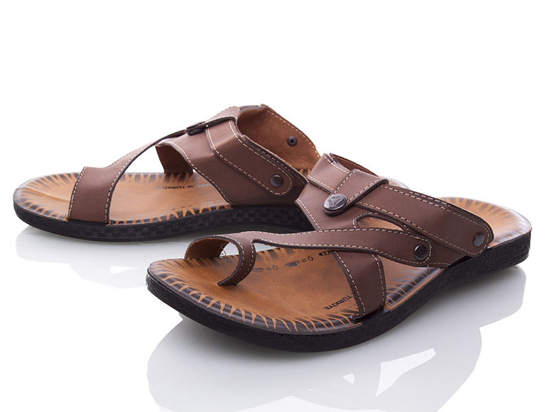 Шлепанцы ShoesViento (41-45) 1003 коричневый (лето)