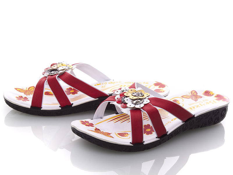 Шлепанцы ShoesViento (30-35) 110 красн (лето)