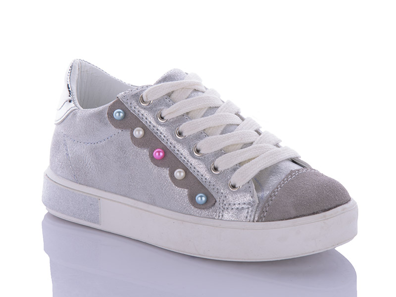 Кроссовки Леопард (24-31) Ж21 silver (деми)