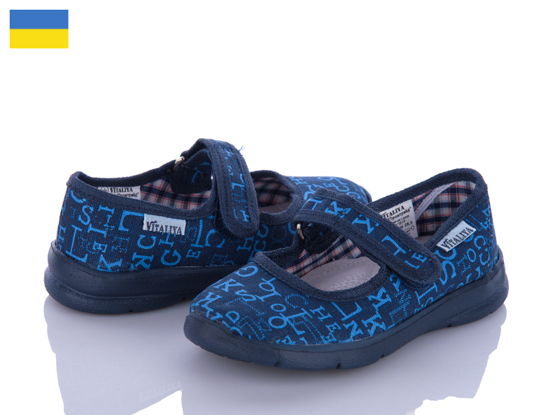 Тапочки Slipers (28-31.5) школа без вышивки т.синий (деми)