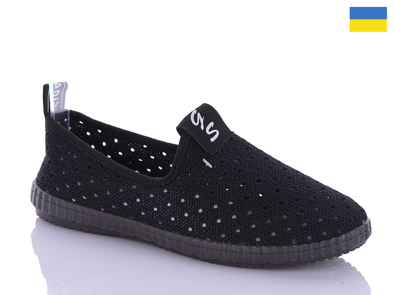 Слипоны RGP (36-40) 526 черный (лето)