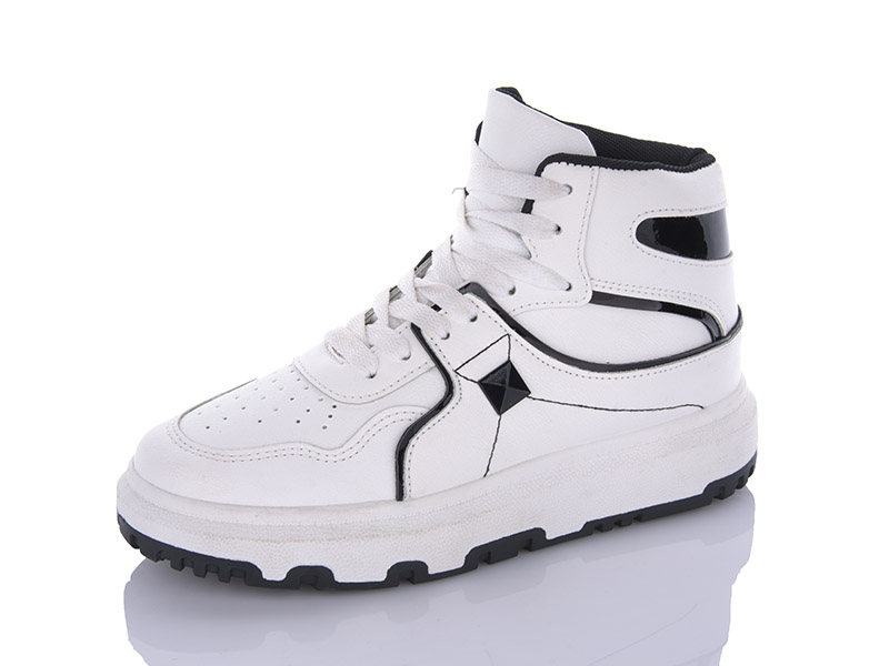 Кроссовки QQ Shoes (36-41) PK72 white-black (деми)