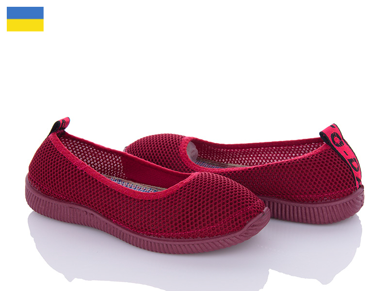 Балетки Vladimir (36-41) Кредо Сітка 23-40 бордовий (лето)