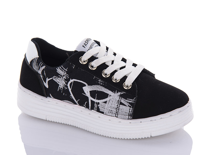 Кроссовки Comfort-baby (33-38) 668-1 чорно-срібний (деми)