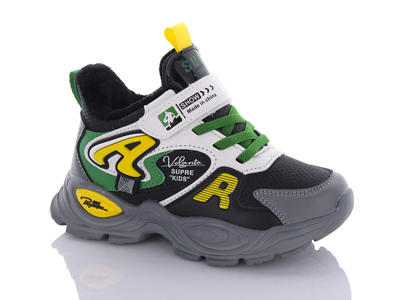 Кроссовки Comfort-baby (28-33) 39368 чор-жовтий (деми)