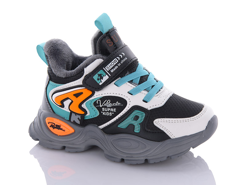 Кроссовки Comfort-baby (28-33) 39368 чор-помаранчевий (деми)