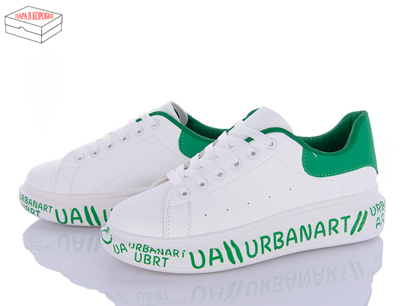 Кроссовки Wei Wei (37-41) SS1013 white-green (деми)