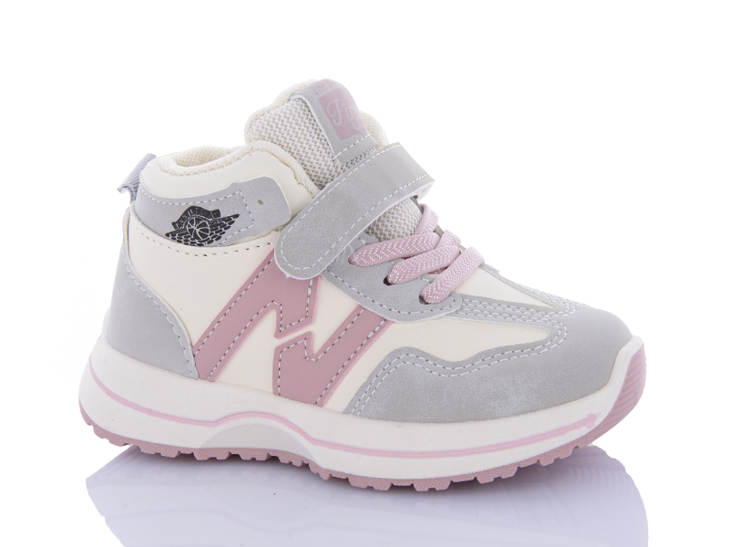 Кроссовки Comfort-baby (26-31) 8609 сіро-рожевий (деми)