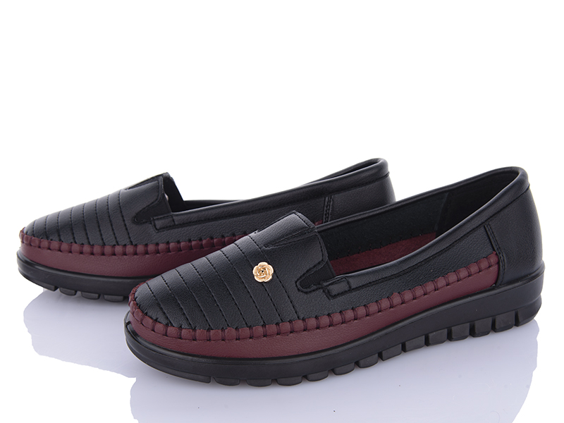 Туфли Baolikang (38-43) 5093 black (деми)
