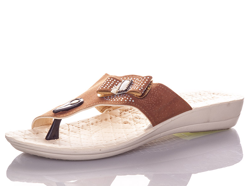 Шлепанцы Lenase (36-40) ТЖ19 палец 03-03-1 camel (лето)