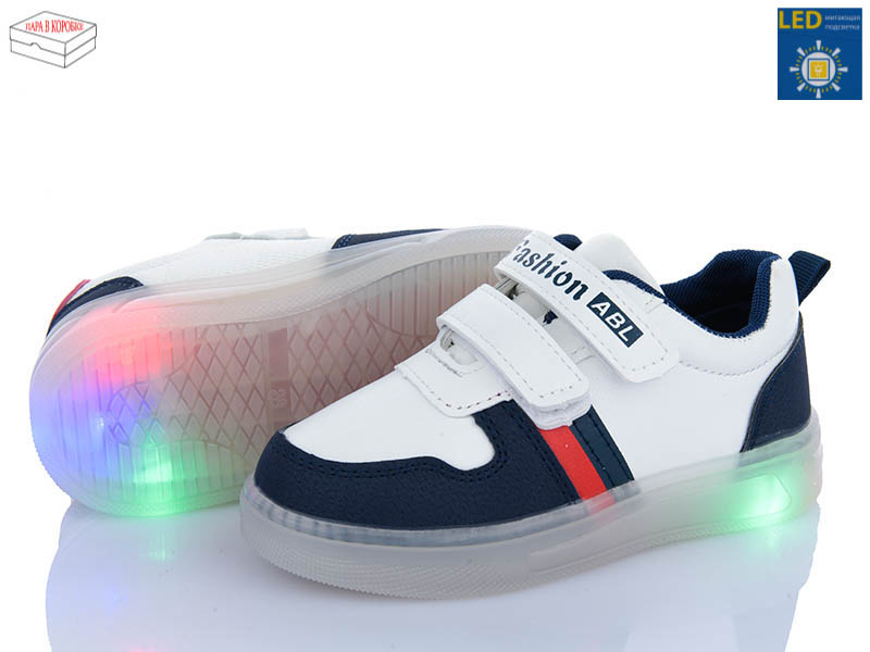 Кроссовки Wei Wei (26-30) 10-2 navy LED (деми)