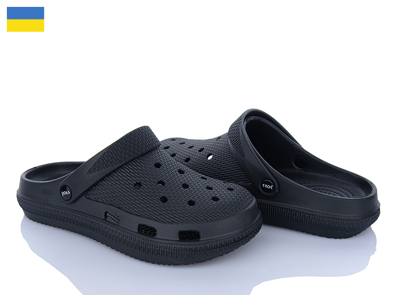 Кроксы Vladimir (36-41) Крок C98 чорний (лето)