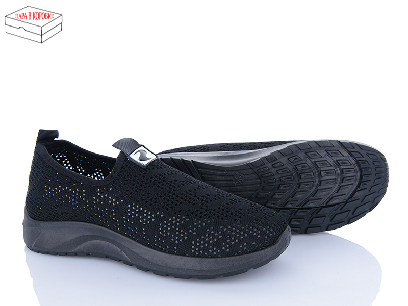Кроссовки Rama (36-41) 21-90 black (лето)