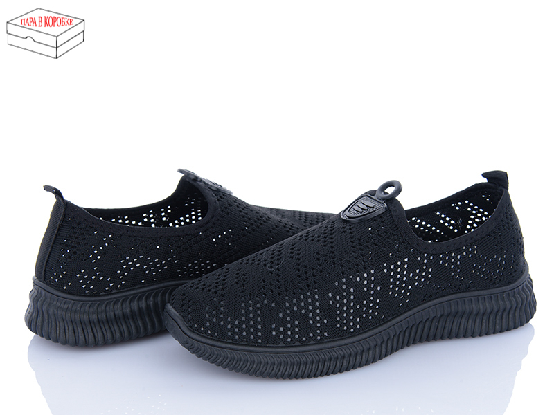 Кроссовки Rama (36-41) 80-1 black (лето)