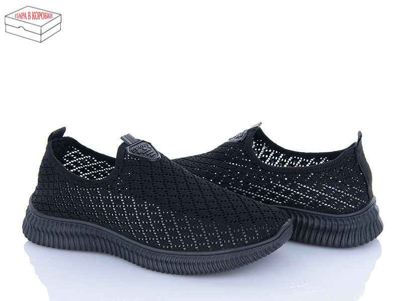 Кроссовки Rama (36-41) 80-27 black (лето)
