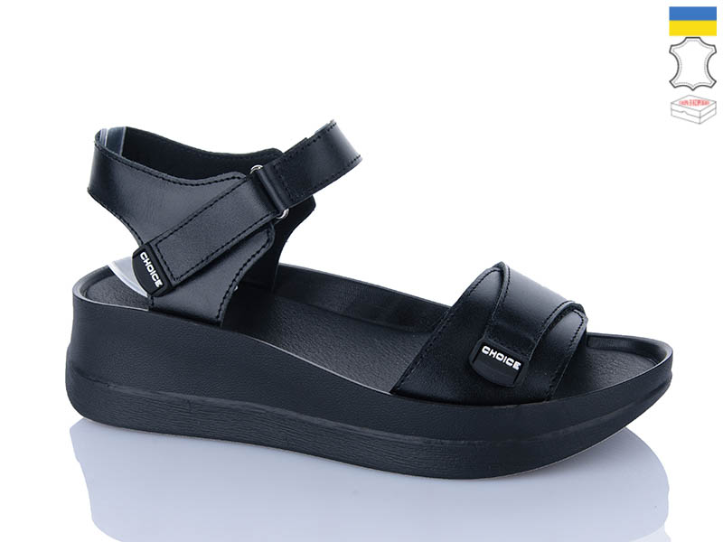 Босоножки Sali (37-41) 701 чорний к чор-п. (лето)