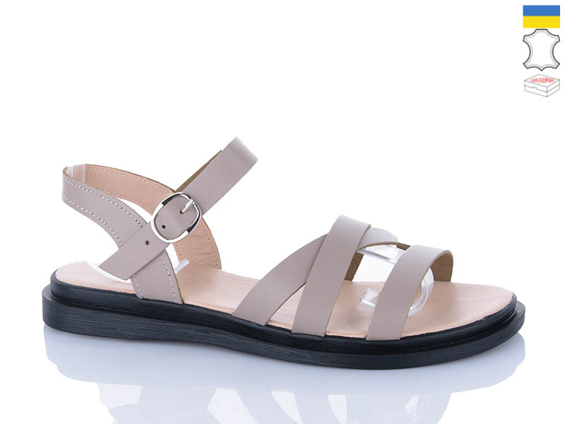 Босоножки Sali (36-40) 2601 капучино чор-п. (лето)