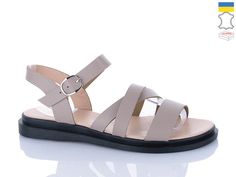 Босоножки Sali (36-40) 2602 капучино чор-п. (лето)