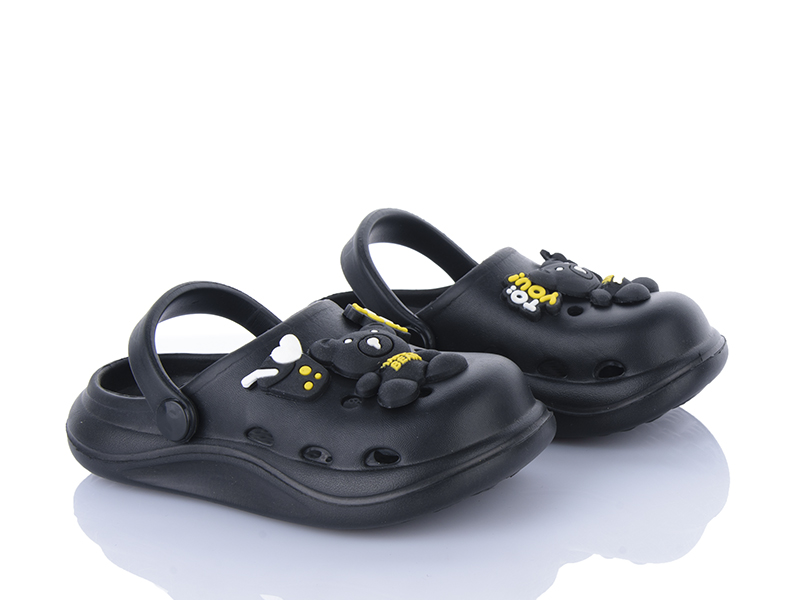 Кроксы Soylu (26-30) KR10 black (лето)