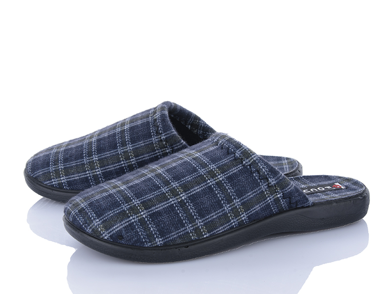 Тапочки Soylu (40-45) FX004 blue (зима)
