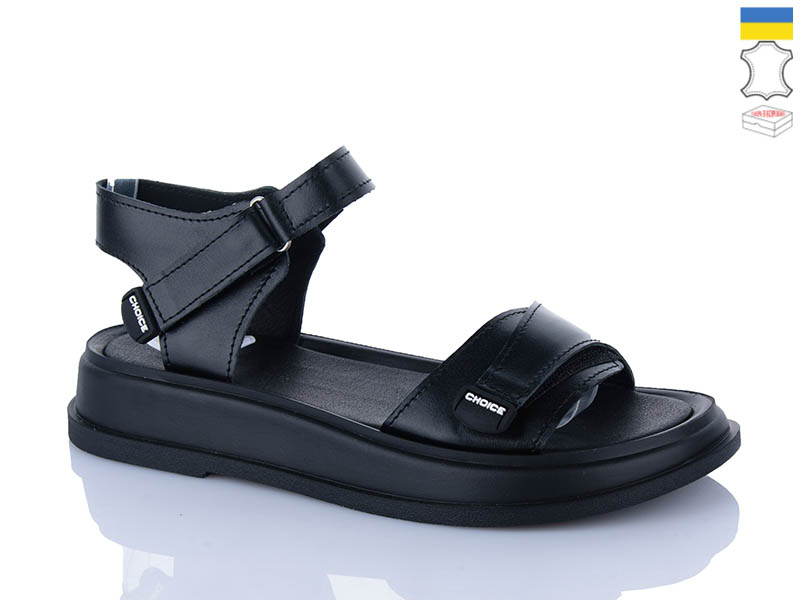 Босоножки Sali (36-40) 701-26 чорний к. (лето)