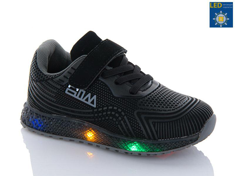 Кроссовки OkShoes (32-37) CP233-7 LED (деми)