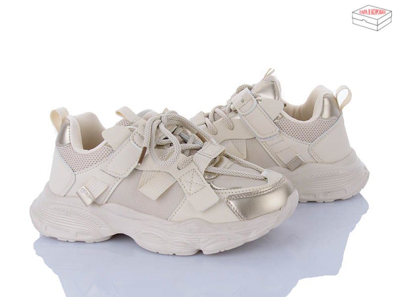 Кроссовки Цветик (32-37) LC820 beige (деми)