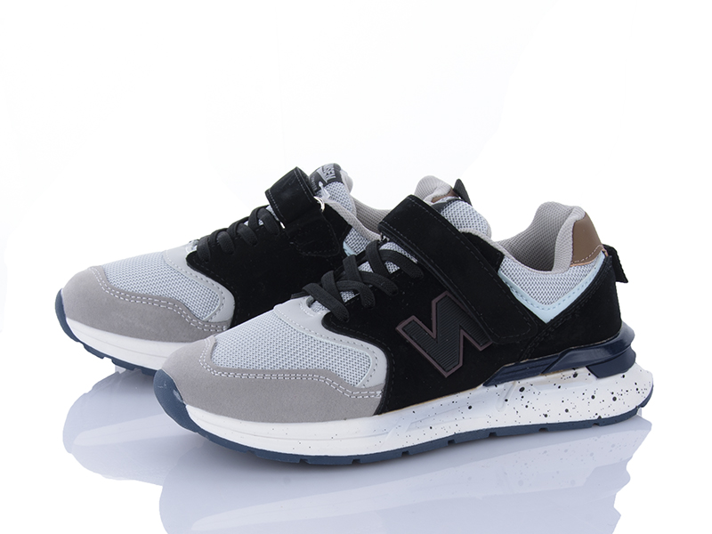 Кроссовки Цветик (32-37) LC945 m.grey-black (деми)