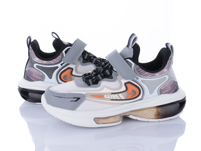 Кроссовки Цветик (32-37) LC994 grey-orange (деми)
