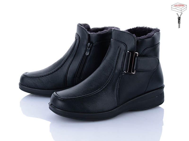 Ботинки Yuemingzu (37-43) 808 black (зима)
