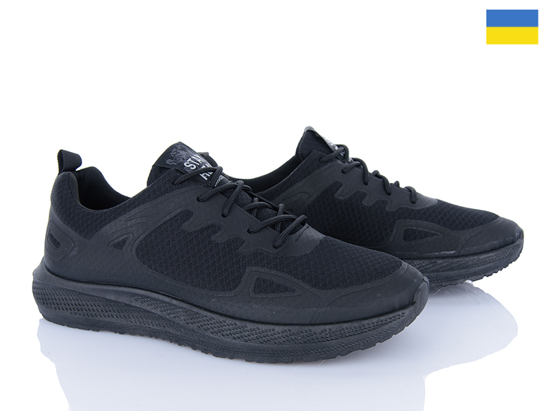 Кроссовки Vladimir (41-45) Крок K254 чорний (деми)