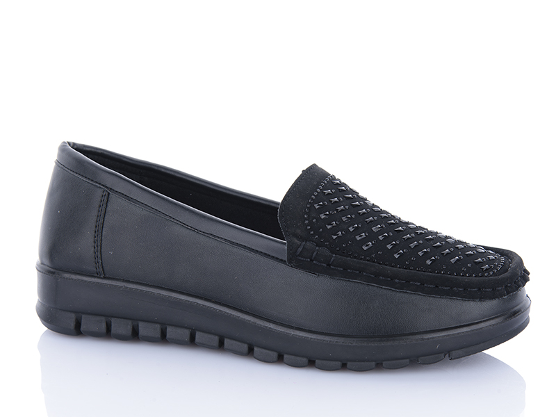 Туфли Baolikang (37-42) 5091 black (деми)