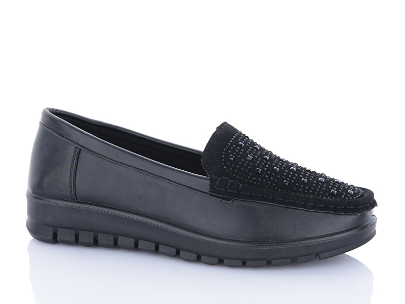 Туфли Baolikang (37-42) 5292 black (деми)