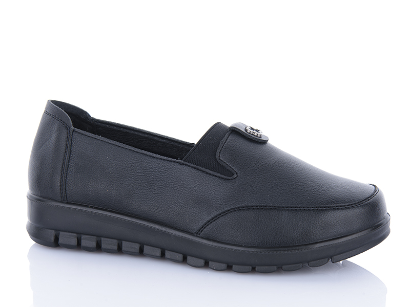 Туфли Baolikang (38-43) 5507 black (деми)