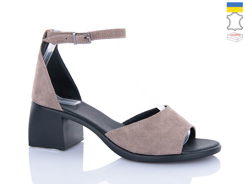 Босоножки Sali (36-41) 122 капучино з чор-п. (лето)
