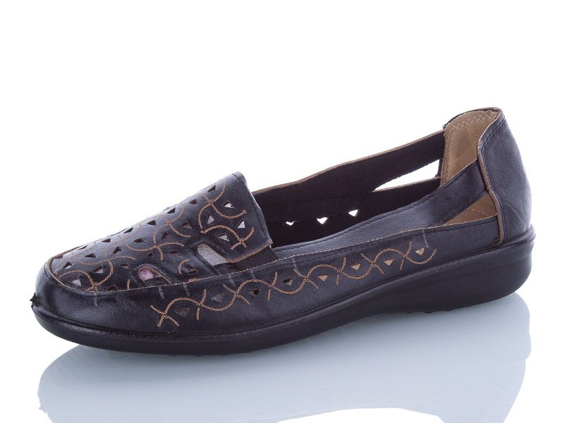 Туфли Yuemingzu (37-43) 213 black-old-1 (лето)