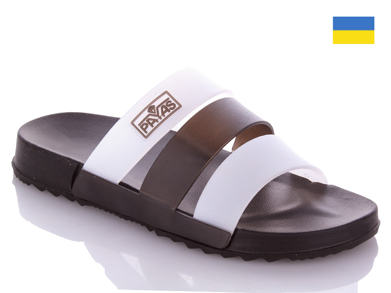 Шлепанцы Progress (41-45) Payas М силик бел-черн (лето)