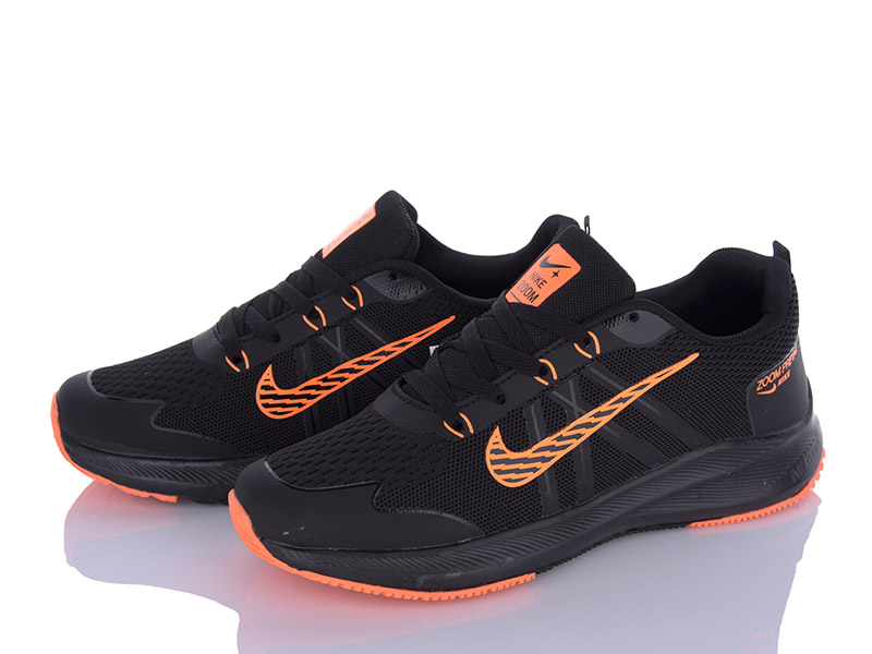 Кроссовки VIOLETA (40-44) MB03-H262 black-orange (лето)
