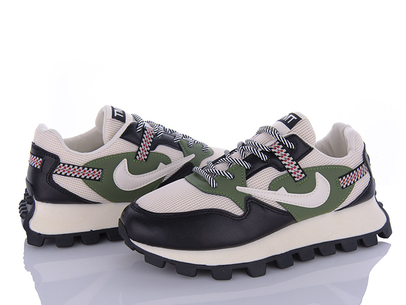 Кроссовки VIOLETA (36-41) 81-3-81-32 beige-green (деми)